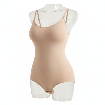 1 Piece Solid Seamless Shaping Shapewear Bodysuit, Tummy Control Butt Lifting Slimmer Body Shaper, Women's Underwear & Shapewear